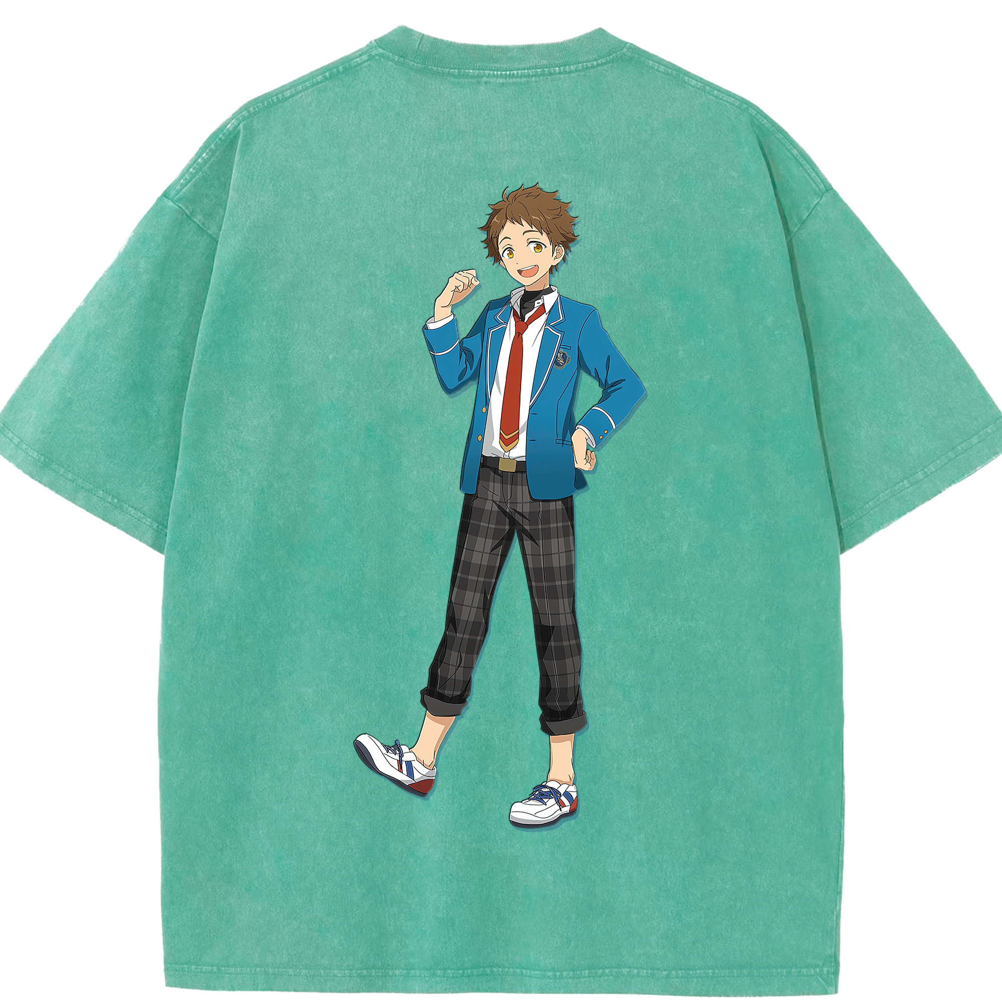 （画像用） あんさんぶるスターズ! Ensemble Stars 綿100% ヴィンテージ風 半袖Tシャツ（背面プリント）